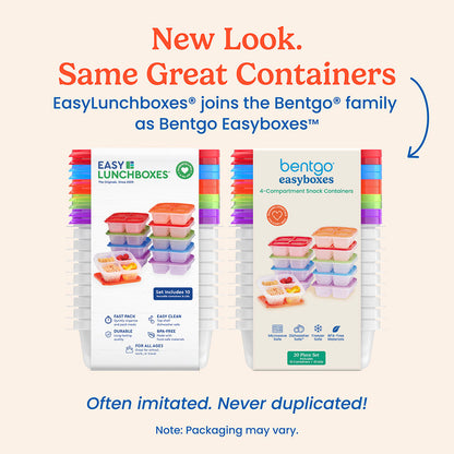 Bentgo Easyboxes 4-Compartment Snack Containers 20-Piece Set