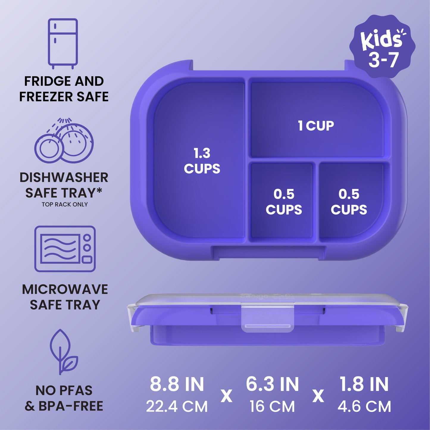Bentgo Chill Kids Tray with Transparent Cover