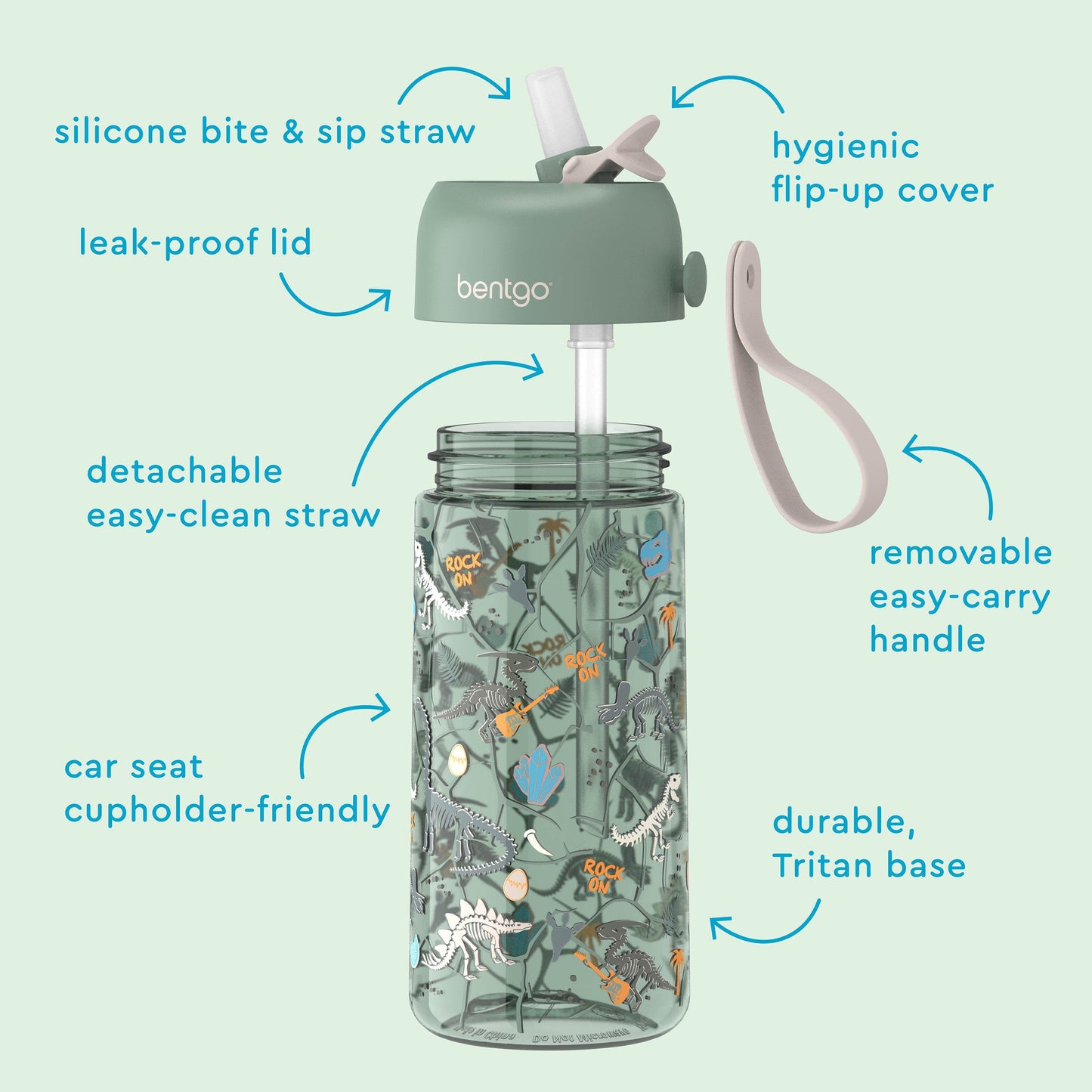 Bentgo Kids Prints Water Bottle (2-Pack)