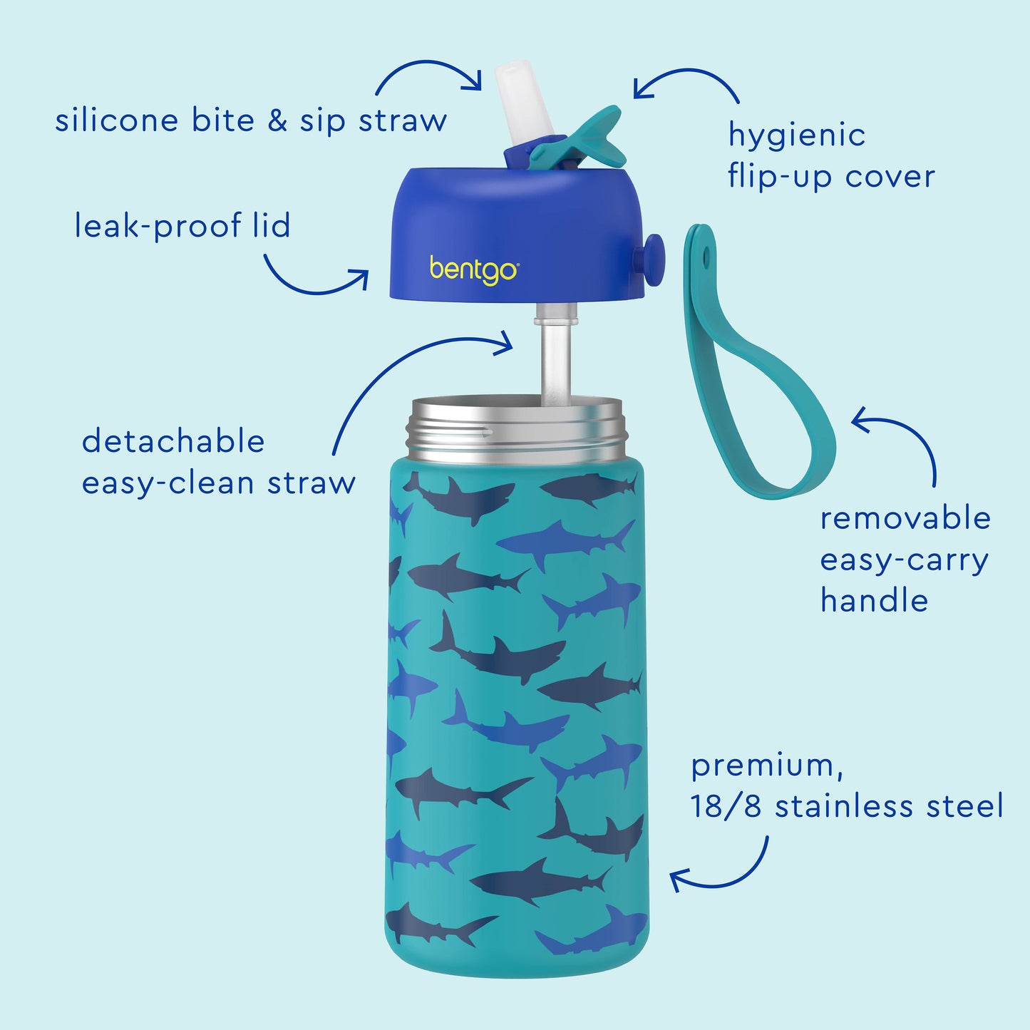 Bentgo Kids Stainless Steel Insulated Water Bottle